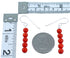 Genuine Sterling Silver Coral Bead Hook Dangle Earrings SX110000